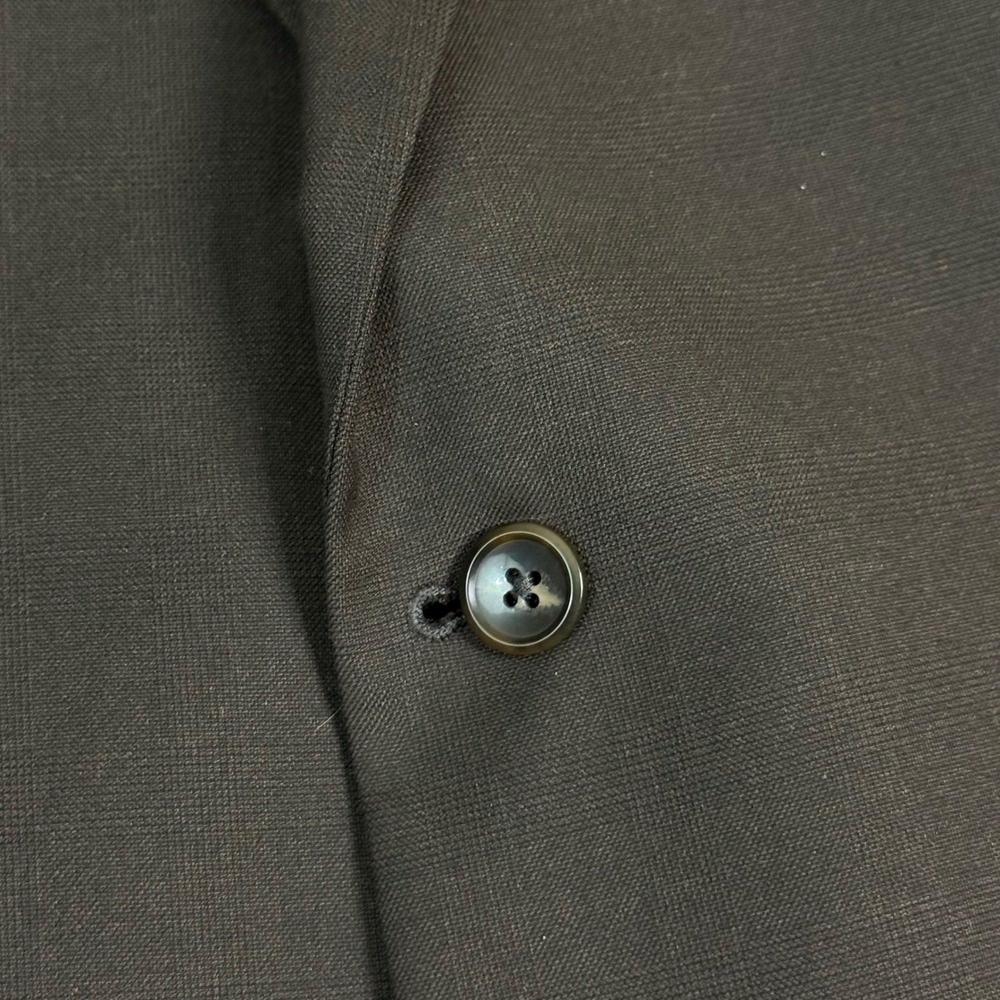 Oak Hill Perfect Fit Mens 54 REG Brown 2 Button Suit Jacket Blazer Stretch Solid - Picture 14 of 16